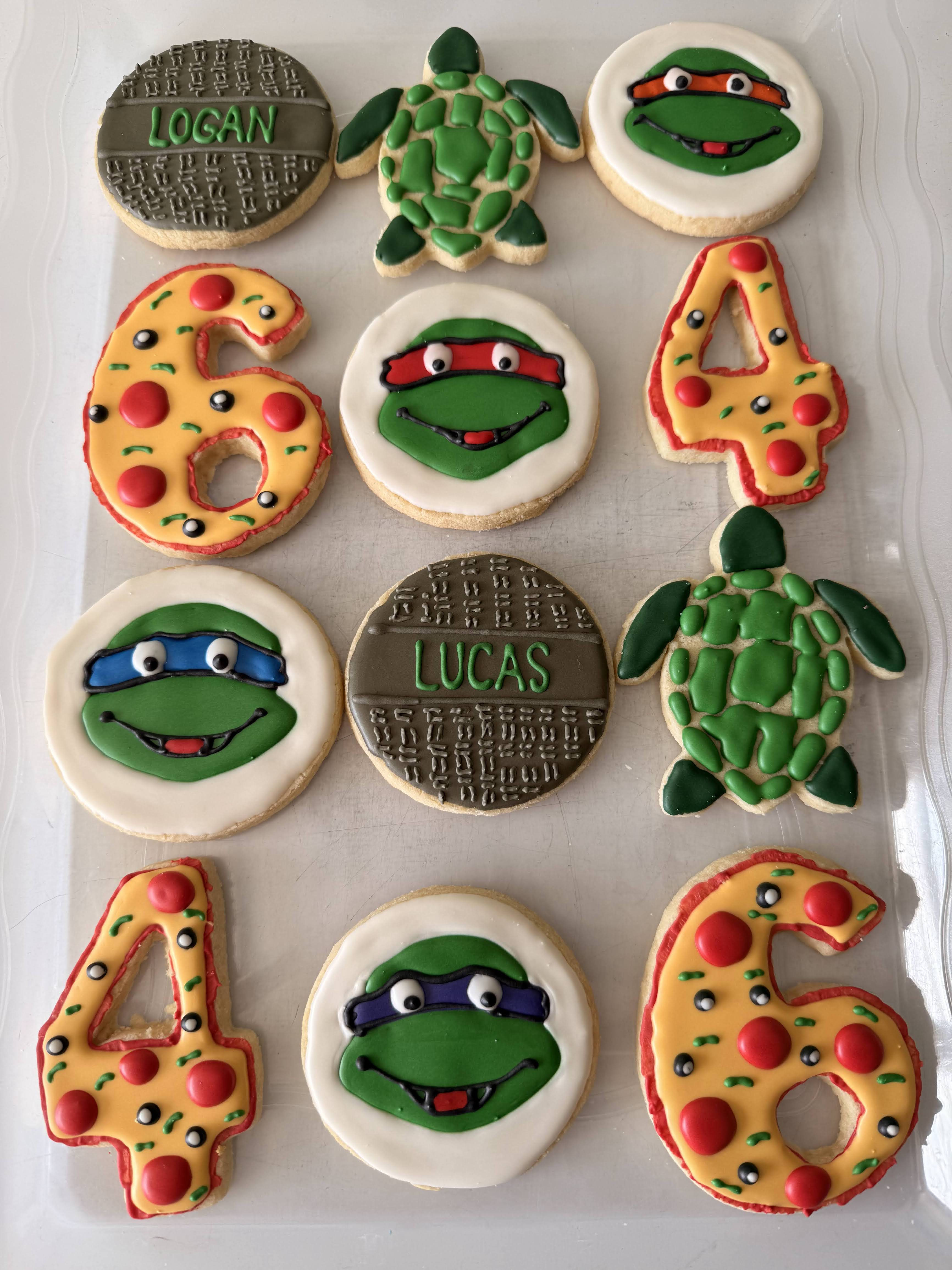 Ninja Turtles Birthday Cookies