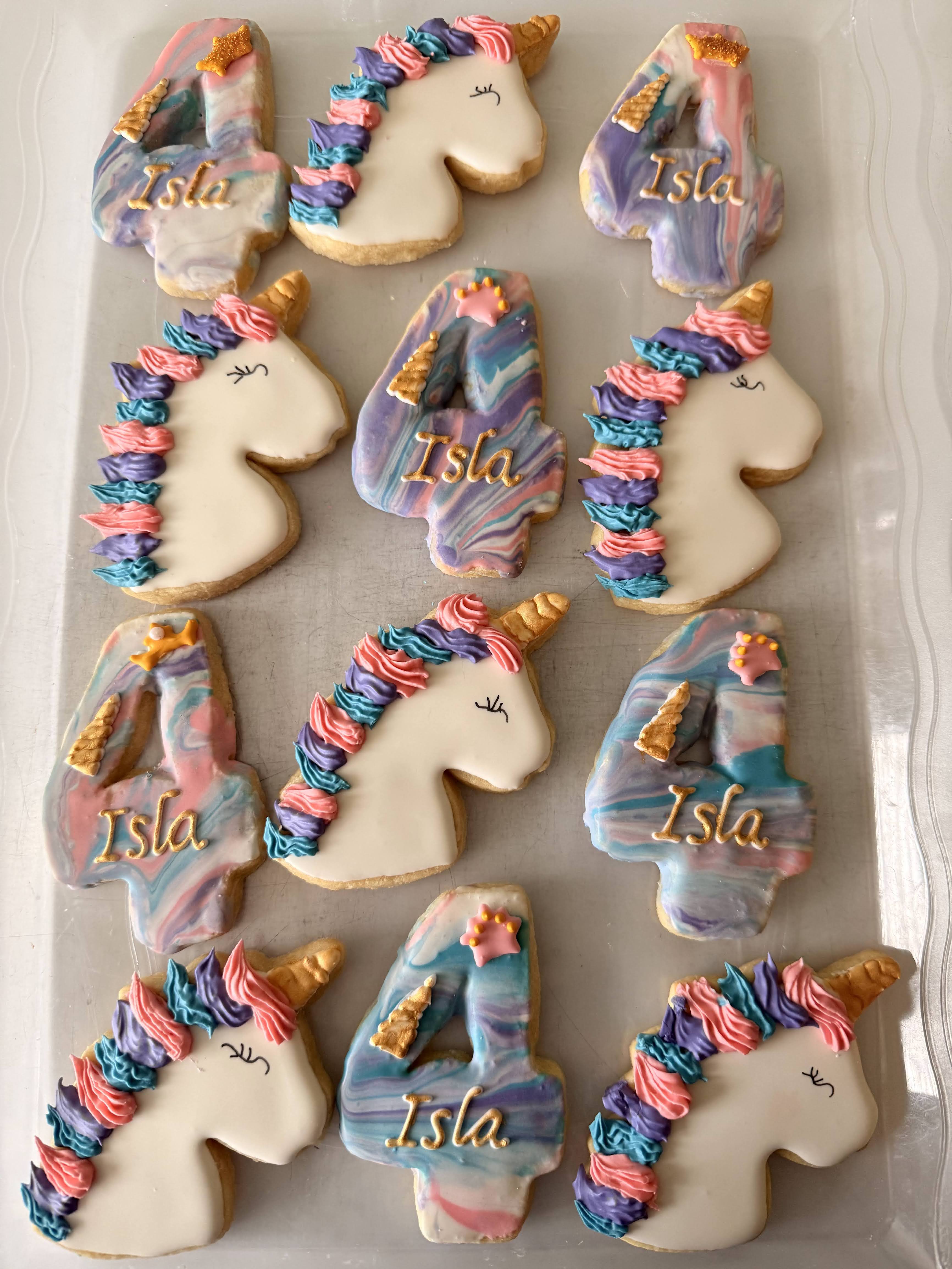 Unicorn Birthday Cookies
